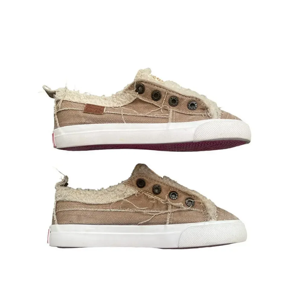 Blowfish Tan Sherpa Lined Playdoe Sneaker 12